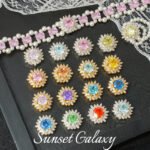 18K Sunflower Zircon Rose Cut Full Zircon Accessories Handmade DIY Beaded Bracelet Necklace Jewelry Accessories Material - Image 4