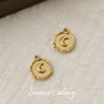 Color-preserving plating real gold stars love pendant cross pendant handmade DIY string bracelet necklace accessories - Image 9