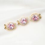 18K Gold-filled Oval PinK Zircon Latch BucKle Connecting BucKle diy Bracelet NecKlace Jewelry Accessories Beaded Finishing - Image 4