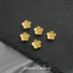 18k gold color five-petal flower four-leaf clover accessories handmade diy beaded material bracelet necklace earring accessories - Image 7