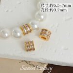 18K Copper Plated Real Gold High Color Retention Zircon Wheel Zirconium Diamond Spacer Beads Handmade DIY Bracelet Necklace Jewelry Accessories Material - Image 19