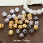 18K Gold-Plated Silver Color-Preserving Crystal Pearl Spacer Beads Loose Beads Handmade DIY Beaded Bracelet Necklace Jewelry Accessories Material - Image 4