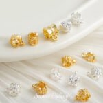 Tee Pendant Beaded Copper Plated Real Gold Carved Beads Handmade DIY Bracelet Necklace Beaded Beaded Accessories Material - Image 3