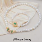 Color-preserving gold-plated emerald micro-inlaid zircon tail buckle beaded diy handmade bracelet necklace jewelry accessories material - Image 5