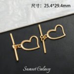 Love star plated real gold otbuckle jewelry closing buckle handmade diy beaded bracelet necklace jewelry accessories material - Image 6