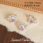 18K Gold Color-Preserving Zircon Cat Claw Double Row Separated Beads Loose Beads Handmade DIY Beaded Bracelet Necklace Jewelry Accessories Material - Image 8