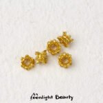 Sand gold hollow double-sided flower holder flower cap bead holder spacer handmade diy beaded bracelet jewelry accessories material - Image 9