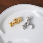 Gold-plated Seiko Micro-inlaid Zircon 18K Flower Bud Double Ring Buckle Tail Buckle Handmade DIY Beaded Bracelet Necklace Material - Image 3