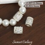 18K Copper Plated Real Gold High Color Retention Zircon Wheel Zirconium Diamond Spacer Beads Handmade DIY Bracelet Necklace Jewelry Accessories Material - Image 12