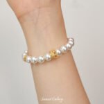 Gold plated crown zircon zircon diamond beads handmade diy beaded pearl loose beads bracelet necklace accessories material - Image 2