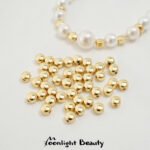 18k plating real gold flat round beads gold beads loose beads handmade DIY beaded bracelet necklace jewelry accessories - Image 4