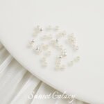 aquamaric zircon beads round beads handmade beaded diy material necklace pendant bracelet silver plated jewelry accessories - Image 13