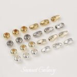 18k gold color retaining hexagonal lantern beads twisted tube beads loose beads handmade DIY string bracelet necklace jewelry accessories - Image 5