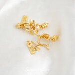Gold Plated Zirconium Gardenia Connection Tail Buckle Handmade DIY Beaded Bracelet Necklace Beaded Jewelry Accessories Material - Image 3