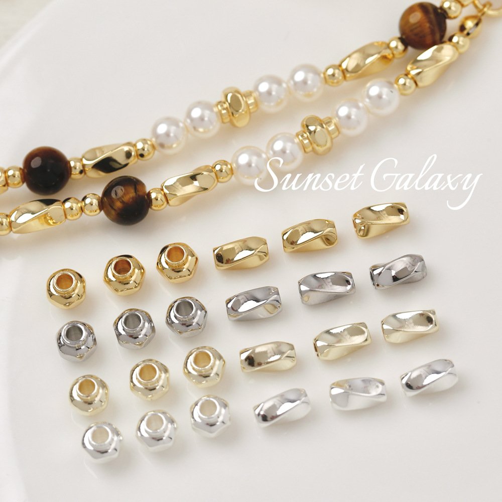 O1CN01zti5qD1XU9rrgad5F_2217832672926-0-cib 18k gold color retaining hexagonal lantern beads twisted tube beads loose beads handmade DIY string bracelet necklace jewelry accessories - Image 1