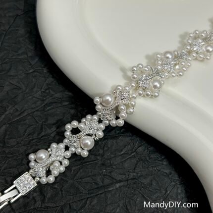 Kit 589 (Tutorial Ready) | DIY Bracelet Kit with 5A Zircon Beads | All-Inclusive Beginner Jewelry Making Gift for Women | Video Guide Included | Finished Product