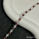 Kit 608(Tutorial Ready) | DIY Bracelet Kit with 5A Zircon Beads | All-Inclusive Beginner Jewelry Making Gift for Women | Video Guide Included | Finished Product