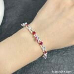 Kit 610 | DIY Bracelet Kit with 5A Zircon Beads | All-Inclusive Beginner Jewelry Making Gift for Women | Video Guide Included | Finished Product - Image 2