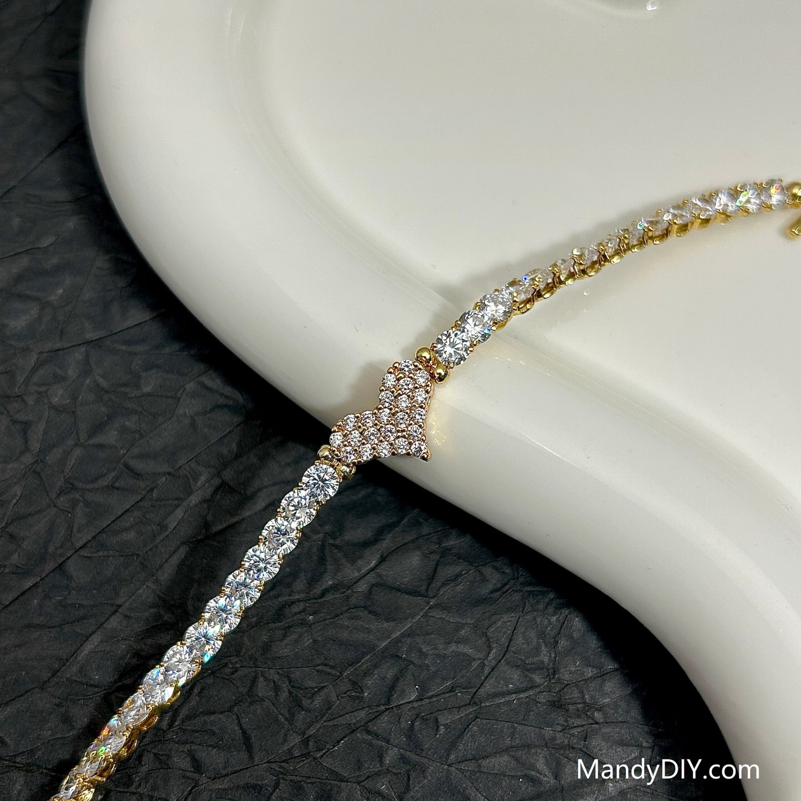 621-1 Kit 621 (Tutorial Ready)| DIY Bracelet Kit with 5A Zircon Beads | All-Inclusive Beginner Jewelry Making Gift for Women | Video Guide Included | Finished Product - Image 1