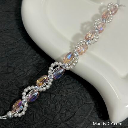 Kit 627 (Tutorial Ready) | DIY Bracelet Kit with 5A Zircon Beads | All-Inclusive Beginner Jewelry Making Gift for Women | Video Guide Included | Finished Product