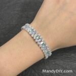 Kit 631 | DIY Bracelet Kit with 5A Zircon Beads | All-Inclusive Beginner Jewelry Making Gift for Women | Video Guide Included | Finished Product - Image 2