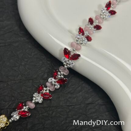 Kit 637 (Tutorial Ready) | DIY Bracelet Kit with 5A Zircon Beads | All-Inclusive Beginner Jewelry Making Gift for Women | Video Guide Included | Finished Product