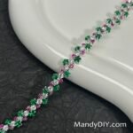 Kit 638  | DIY Bracelet Kit with 5A Zircon Beads | All-Inclusive Beginner Jewelry Making Gift for Women | Video Guide Included | Finished Product