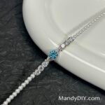 Kit 641(Tutorial Ready) | DIY Bracelet Kit with 5A Zircon Beads | All-Inclusive Beginner Jewelry Making Gift for Women | Video Guide Included | Finished Product