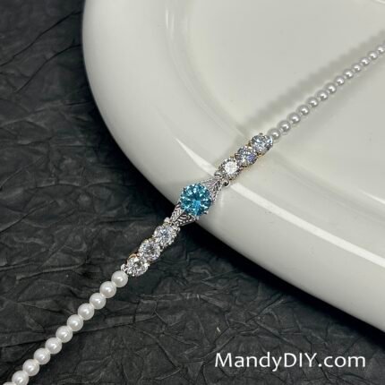 Kit 641(Tutorial Ready) | DIY Bracelet Kit with 5A Zircon Beads | All-Inclusive Beginner Jewelry Making Gift for Women | Video Guide Included | Finished Product