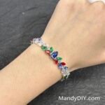 Kit 656 | DIY Bracelet Kit with 5A Zircon Beads | All-Inclusive Beginner Jewelry Making Gift for Women | Video Guide Included | Finished Product - Image 2