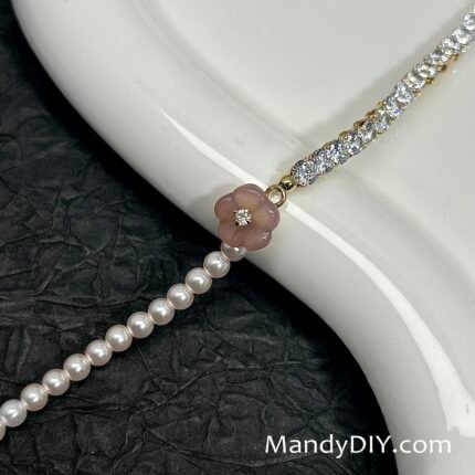 Kit 665 | DIY Bracelet Kit with 5A Zircon Beads | All-Inclusive Beginner Jewelry Making Gift for Women | Video Guide Included | Finished Product