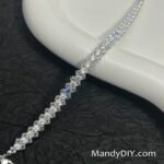 Kit 670 (Tutorial Ready)  | DIY Bracelet Kit with 5A Zircon Beads | All-Inclusive Beginner Jewelry Making Gift for Women | Video Guide Included | Finished Product