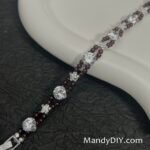 Kit 673 | DIY Bracelet Kit with 5A Zircon Beads | All-Inclusive Beginner Jewelry Making Gift for Women | Video Guide Included | Finished Product