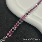 Kit 674 | DIY Bracelet Kit with 5A Zircon Beads | All-Inclusive Beginner Jewelry Making Gift for Women | Video Guide Included | Finished Product