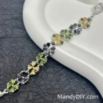 Kit 675 | DIY Bracelet Kit with 5A Zircon Beads | All-Inclusive Beginner Jewelry Making Gift for Women | Video Guide Included | Finished Product