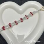 Kit 682 | DIY Bracelet Kit with 5A Zircon Beads | All-Inclusive Beginner Jewelry Making Gift for Women | Video Guide Included | Finished Product - Image 2