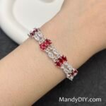 Kit 682 | DIY Bracelet Kit with 5A Zircon Beads | All-Inclusive Beginner Jewelry Making Gift for Women | Video Guide Included | Finished Product - Image 3