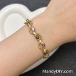 Kit 688 | DIY Bracelet Kit with 5A Zircon Beads | All-Inclusive Beginner Jewelry Making Gift for Women | Video Guide Included | Finished Product - Image 3