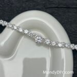 Kit 690 | DIY Bracelet Kit with 5A Zircon Beads | All-Inclusive Beginner Jewelry Making Gift for Women | Video Guide Included | Finished Product - Image 2