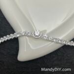 Kit 690 | DIY Bracelet Kit with 5A Zircon Beads | All-Inclusive Beginner Jewelry Making Gift for Women | Video Guide Included | Finished Product - Image 4