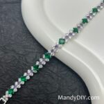 Kit 691 | DIY Bracelet Kit with 5A Zircon Beads | All-Inclusive Beginner Jewelry Making Gift for Women | Video Guide Included | Finished Product