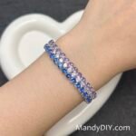 Kit 693(Tutorial Ready) | DIY Bracelet Kit with 5A Zircon Beads | All-Inclusive Beginner Jewelry Making Gift for Women | Video Guide Included | Finished Product - Image 3