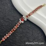 Kit 694 | DIY Bracelet Kit with 5A Zircon Beads | All-Inclusive Beginner Jewelry Making Gift for Women | Video Guide Included | Finished Product