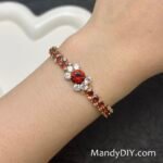 Kit 694 | DIY Bracelet Kit with 5A Zircon Beads | All-Inclusive Beginner Jewelry Making Gift for Women | Video Guide Included | Finished Product - Image 3