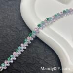 Kit 694B (Tutorial Ready)| DIY Bracelet Kit with 5A Zircon Beads | All-Inclusive Beginner Jewelry Making Gift for Women | Video Guide Included | Finished Product
