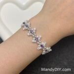 Kit 695 | DIY Bracelet Kit with 5A Zircon Beads | All-Inclusive Beginner Jewelry Making Gift for Women | Video Guide Included | Finished Product - Image 3