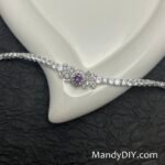 Kit 697 | DIY Bracelet Kit with 5A Zircon Beads | All-Inclusive Beginner Jewelry Making Gift for Women | Video Guide Included | Finished Product