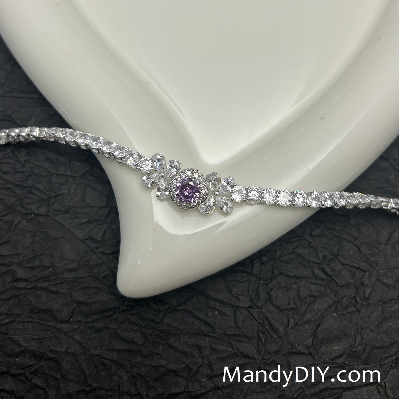 697-2 Kit 697 | DIY Bracelet Kit with 5A Zircon Beads | All-Inclusive Beginner Jewelry Making Gift for Women | Video Guide Included | Finished Product - Image 1