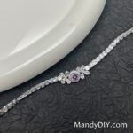 Kit 697 | DIY Bracelet Kit with 5A Zircon Beads | All-Inclusive Beginner Jewelry Making Gift for Women | Video Guide Included | Finished Product - Image 4