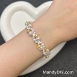 Kit 698 | DIY Bracelet Kit with 5A Zircon Beads | All-Inclusive Beginner Jewelry Making Gift for Women | Video Guide Included | Finished Product - Image 3